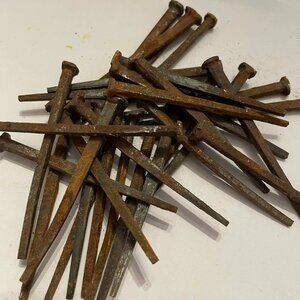 ANTIQUE IRON NAILS FOR CRAFTS, BUILDING RESTAURATION, FURNITURE, LOT of 30